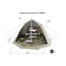 Универсальная отапливаемая палатка Берег УП-4 Люкс (каркас 10мм)
